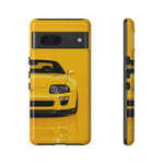 Yellow Supra Phone Case, MK4 90s JDM Legend Tough Protective Cover for Men