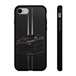 300ZX Phone Case, Black 90 JDM Sports Car Red Stripe Studio Cover