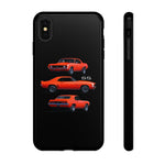 1969 Camaro SS Orange Triple View Muscle Car Tough Phone Case