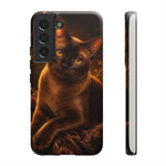 Burmese Golden Sable Portrait Art Tough Phone Case