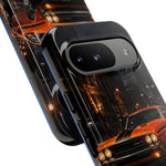 Challenger RT Phone Case, Rainy City Night Muscle Car Tough Cover