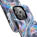 Chrome Metallic Swirl  Art Tough Phone Case