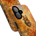 Yorkshire Terrier Jumping in Autumn Leaves Tough Case | Fall Dog Phone Cover