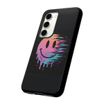 Melting Glitch Smiley Face Phone Case Trippy Tough Case