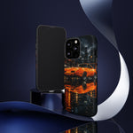 Orange Daytona Phone Case, Rainy City Night Muscle Car Tough Cover