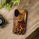 Bengal Cat Wild Spots Gold Art Tough Phone Case