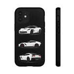 White C7 Z06 Sports Car Phone Case Tough Multi View