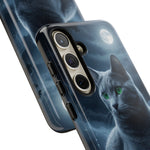 Russian Blue Cat Silver Moonlight Art Tough Phone Case