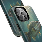 Largemouth Bass Phone Case, Sunlit Underwater Tough Cover, Gift