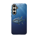 Yellowfin Tuna Phone Case, Deep Blue Water Tough Cover, Gift