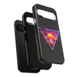 Synthwave Sunset Triangle Phone Case Retro Vaporwave Case
