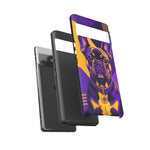 French Bulldog Pop-Art Portrait Tough Phone Case - Purple Gold