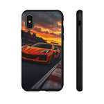 Orange C8 Z06 Flat Plane V8 Speed Art Tough Phone Case