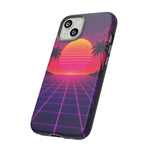 Classic Grid Sunset Vaporwave Art Tough Phone Case