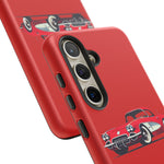 Red Classic Corvette C1 Illustration phone case | Retro Car Tough Case
