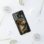 Stained Glass Cat Phone Case, Lead Line Art Cover, Gift