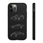 Black 300ZX Sports Car Tough Phone Case - Multi View