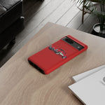 Red Classic Corvette C1 Illustration phone case | Retro Car Tough Case