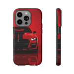 Red Mustang Art Phone Case, GT500 American Muscle Car Tough Cover