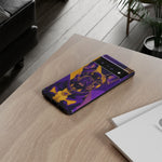 French Bulldog Pop-Art Portrait Tough Phone Case - Purple Gold