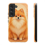Pomeranian Tiny Fox Fluffy Art Tough Phone Case