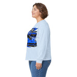 Blue 2019 ZR1 Sports Car illustration Long Sleeve Tee | Racing Graphic