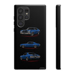 1970 Chevelle SS Phone Case Blue, Three-View Vector Tough Cover