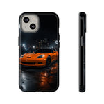 Orange C6 Neon Car Meet Tough Phone Case