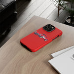 Red Classic Corvette C1 Illustration phone case | Retro Car Tough Case