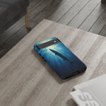 Barracuda Silhouette Phone Case, Sunlit Marine Art Tough Cover