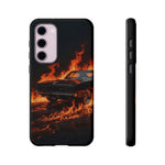 Black Charger Classic Muscle Flames Tough Phone Case Cover Gift