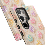 Pastel Swirl Lollipops Tough Case | Candy Pattern Phone Cover