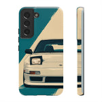 S13 Teal White Pop-up Tough Phone Case for JDM Fans