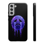 Glitch Sad Face Phone Case, Anime Melt Static Tough Cover