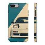 S13 Teal White Pop-up Tough Phone Case for JDM Fans
