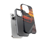Orange C8 Z06 Flat Plane V8 Speed Art Tough Phone Case