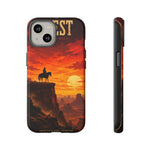 Western Sunset Cowboy Phone Case | Rugged Protective Cover