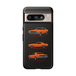 1970 Challenger Phone Case Orange, Three-View Vector Tough Cover