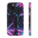Neon Samurai Katana Rain Vaporwave Art Tough Phone Case