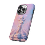 Praying Cherub Statue halo Vaporwave Aesthetic phone case