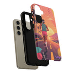 Retro Runner Sunset phone case | 80s Vaporwave jogging design