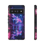 Neon Koi Reflection Vaporwave phone case | Tough Cover