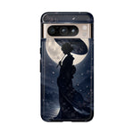Geisha Parasol Moonlight Art Tough Phone Case