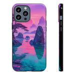 Japanese Landscape Rocks Water Vaporwave Phone Case – Nature Aesthetic