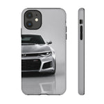 Silver Camaro Phone Case, ZL1 American Muscle Car Tough Cover for Men Gift