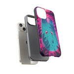 Neon Flamingo Pool Vaporwave Art Tough Phone Case