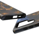 Moonlit Garden Cat Phone Case, Firefly Painterly Art Cover
