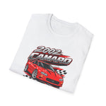 2002 Camaro Racing Graphic T-Shirt | Red Muscle Car, Checkered Flag