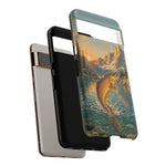 Leaping Golden Trout Lake Scene phone case | Tough Cover