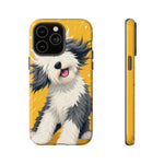Sheepdog Hair Flip Phone Case Funny Dog Lover Gift